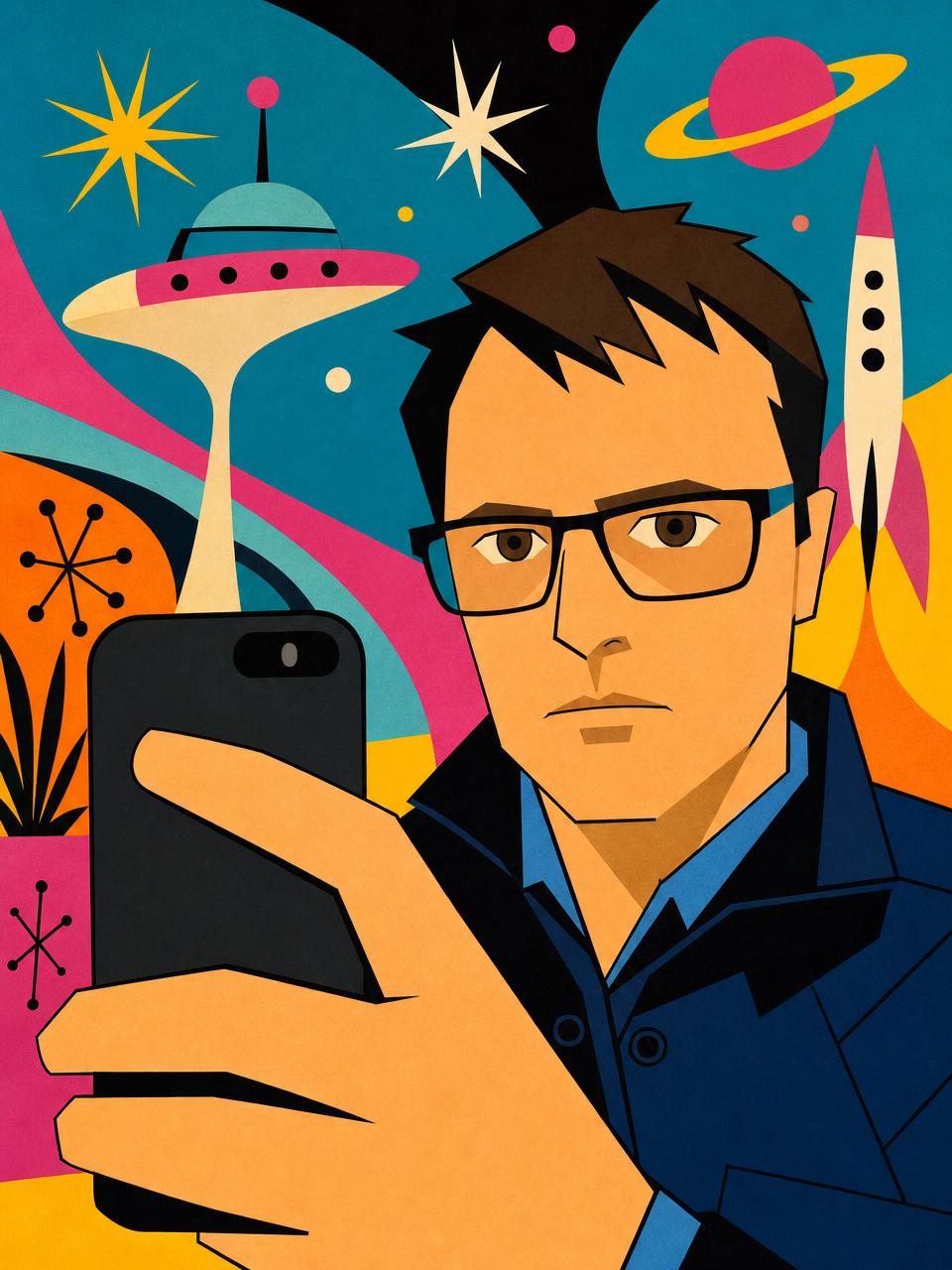 Psychedelic Retro-Futurist Vector — Skill for Image Transformation